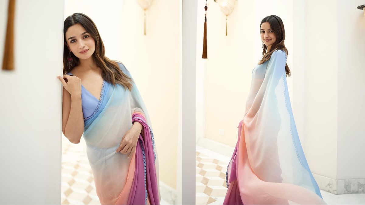 Alia bhatt 2 states blue outlet saree